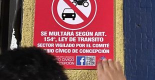 Campaña vecinal busca poner fin al estacionamiento en veredas de Concepción