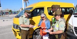 Fiscalización de furgones escolares en Talcahuano ante el retorno a clases